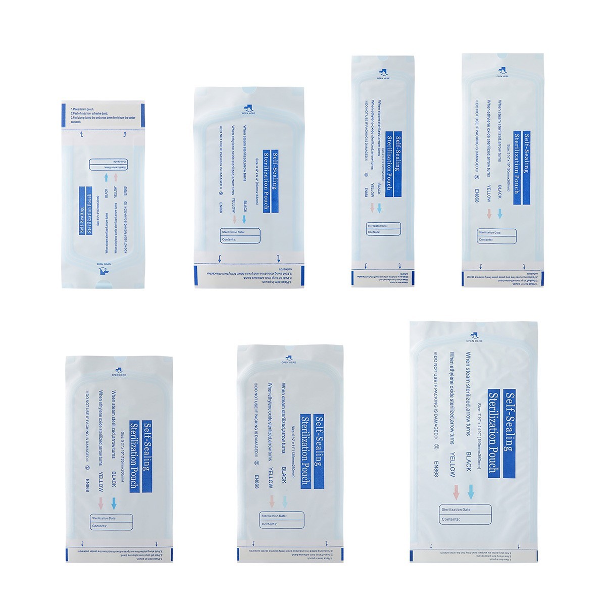 Self Sterilization Pouches Pouch Autoclave, Sterilizer Bags Dental Tattoo Nail