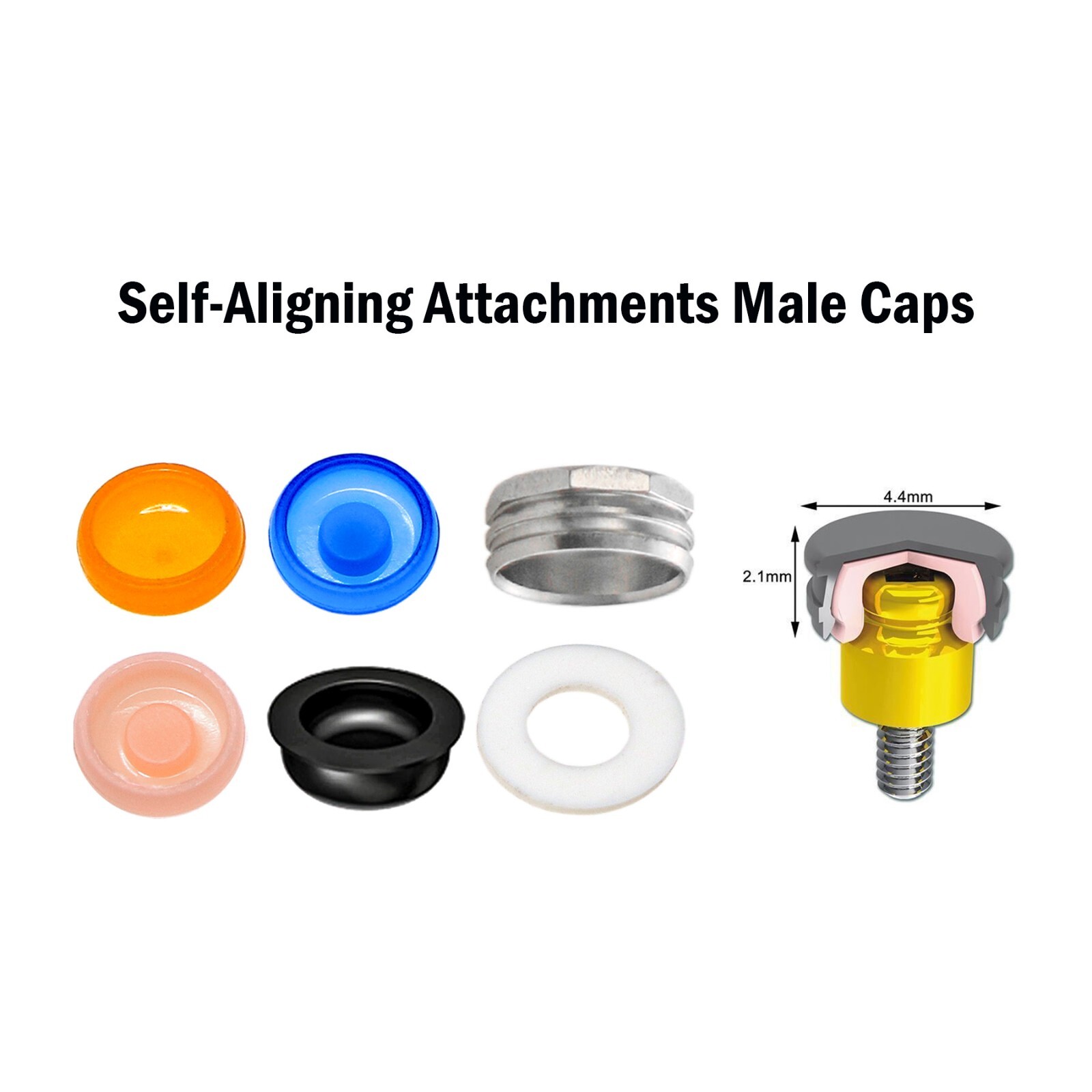 US HIOSSEN ET Locator Overdenture Abutment Male Cap fit Osstem MINI/Regular