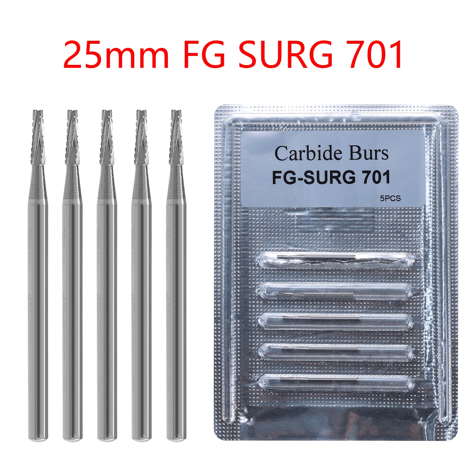 Dental Long Shank Surgical Bur FG 701L 25mm Tungsten Carbide Midwest FGOS