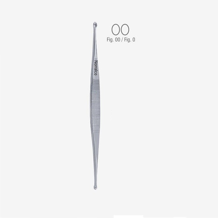 Williger Bone Curette, 5.5″, Double Ended, Oval Cups, 3mm and 4mm, Premium