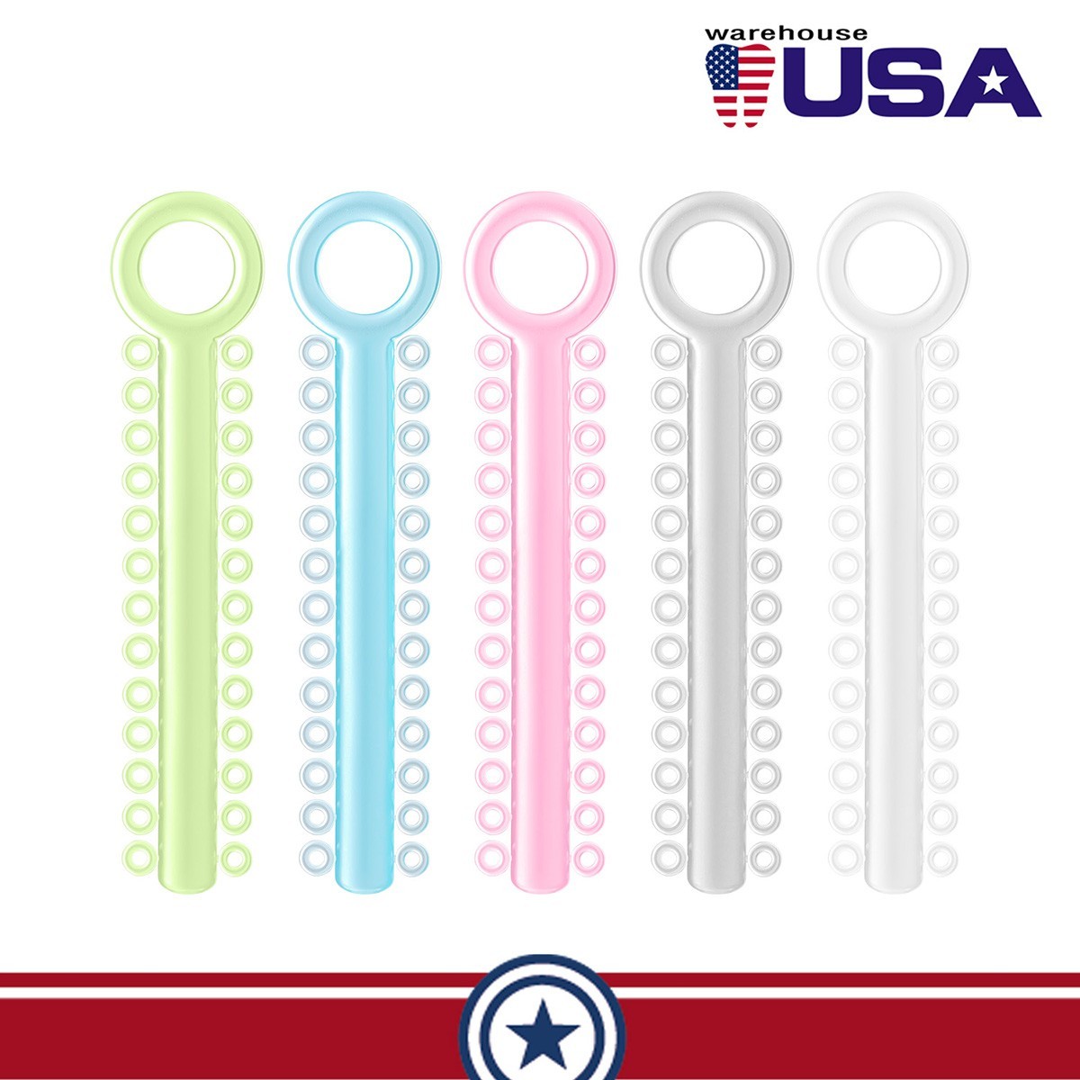 25 Colors AZDENT Dental Orthodontic Ligature Ties Elastic Rubber Bands Bracket