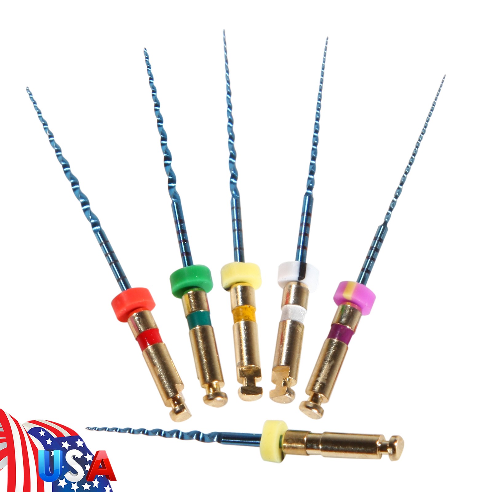 6X Endo Rotary files X-Pro Gold Taper Root Canal endodontic files 25MM