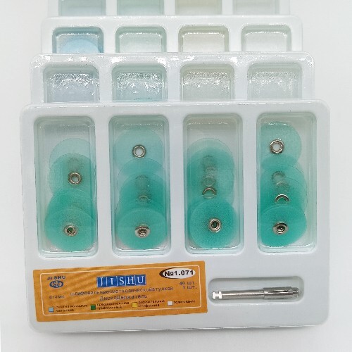 Soflex Discs Pack of 40 Green Series Contouring 14mm Dental+Mandrel