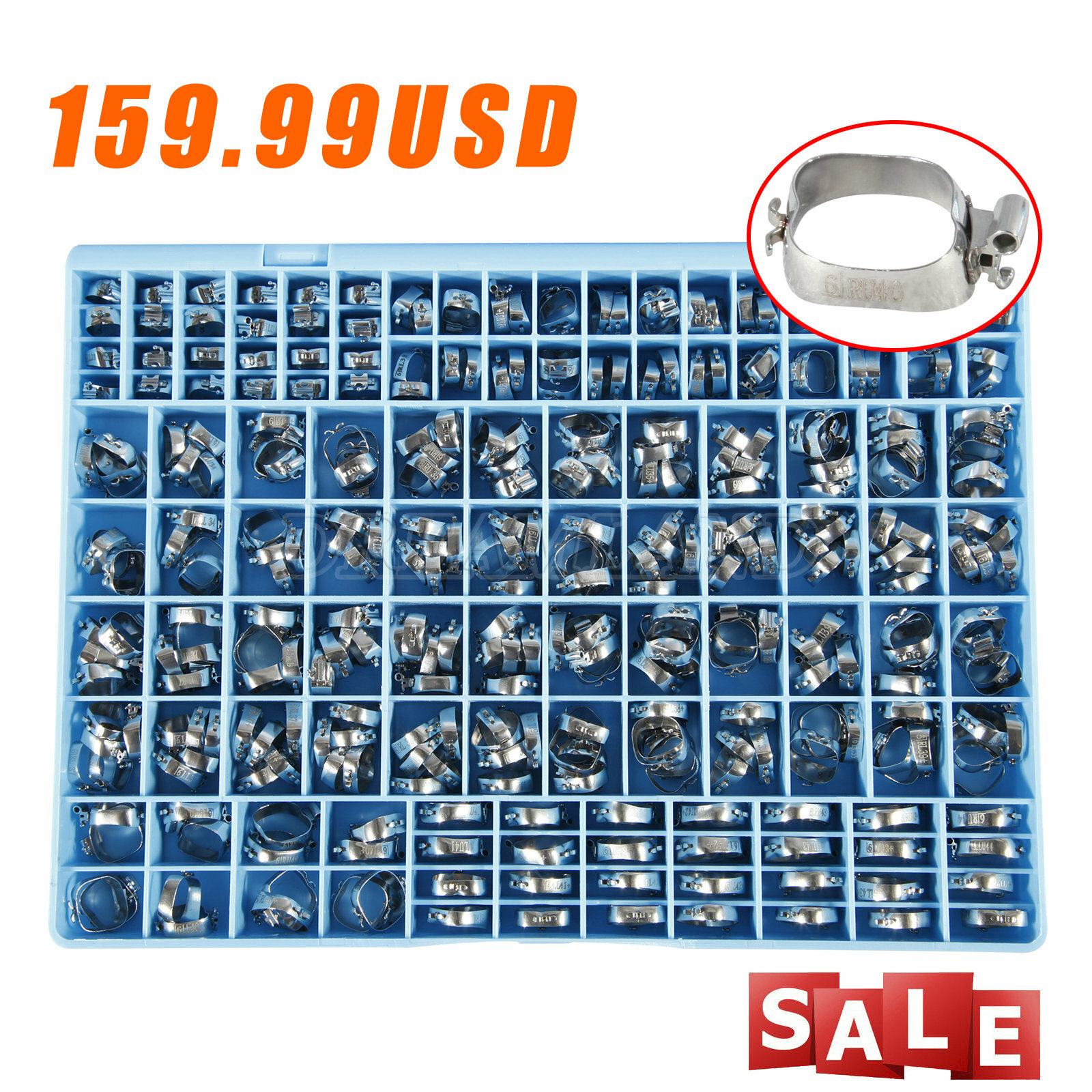 Dental Buccal Welded 2 Tube MBT.022 1st Molar Bands Conver. Small Cleat Big SALE