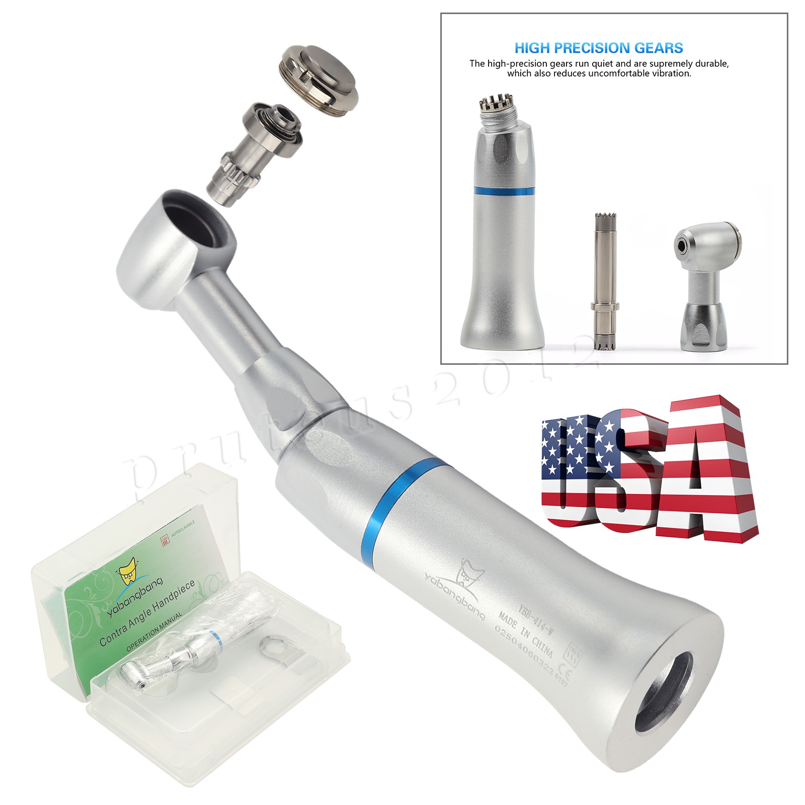 Dental E TYPE push button Contra Angle LOW Handpiece A+ Dentist Brand New YAD