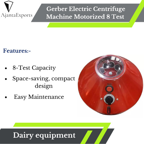 Gerber Electric Centrifuge Machine Motorized 8 Tube Lab Medical Centrifuge