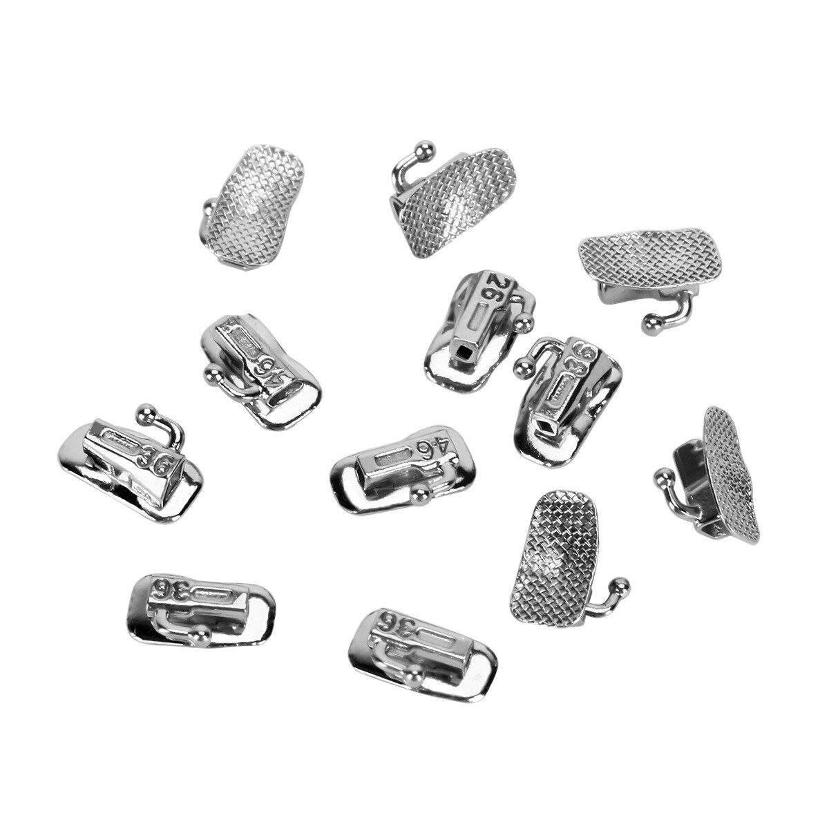 AZDENT Dental Ortho Metal Buccal Tube Bondable Roth MBT 1st 2nd Molar Non-conv