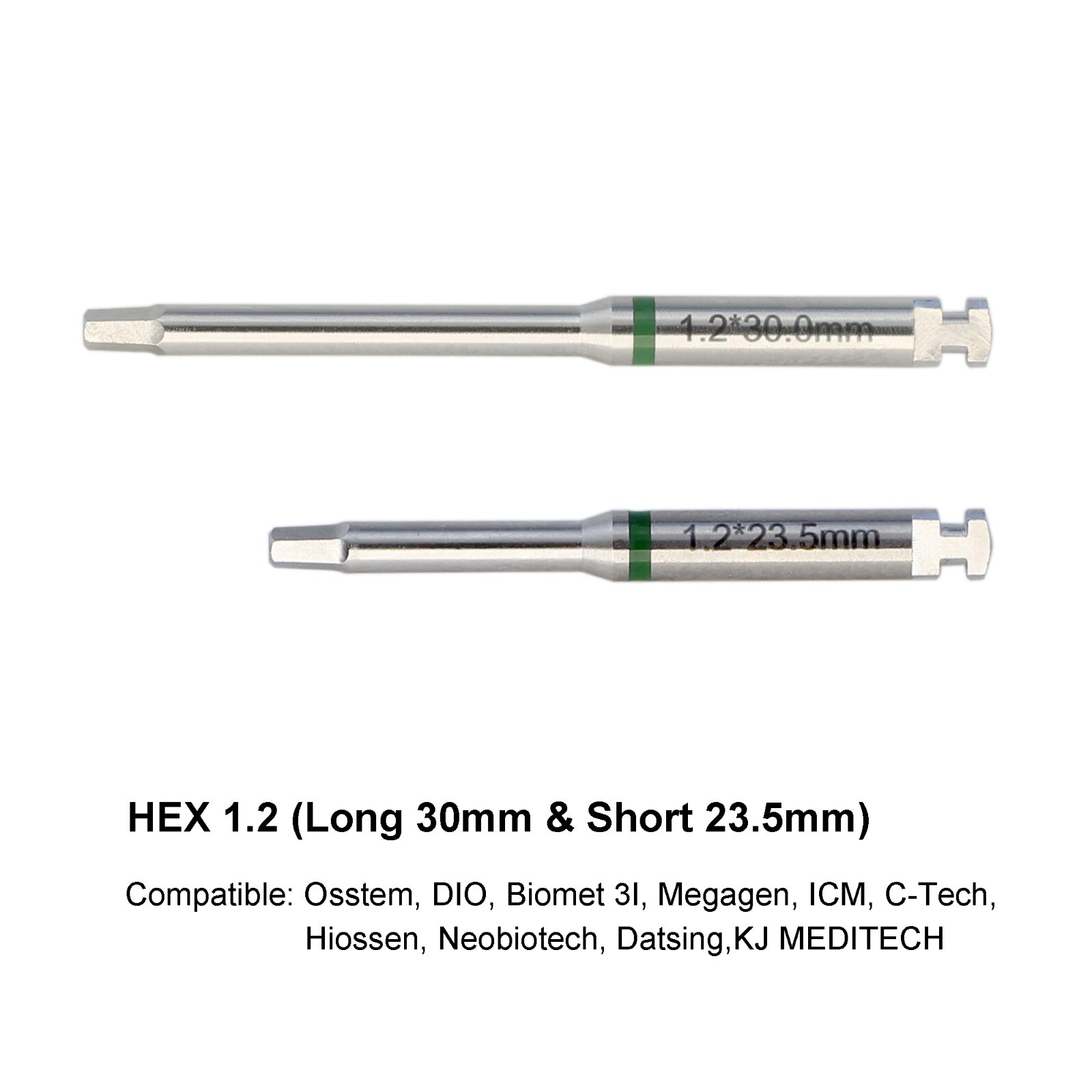 Dental Screwdriver Implant Hex 1.2 Driver TorqueWrench Adapter Megagen 3I OSSTEM