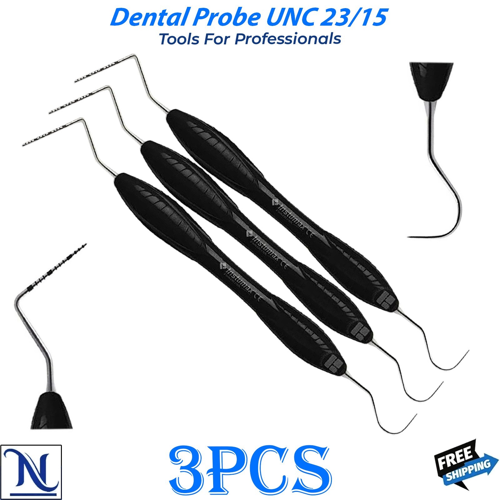 Dental Explorer 23 with UNC 15 Perio Probe Color Marking Hollow Handle