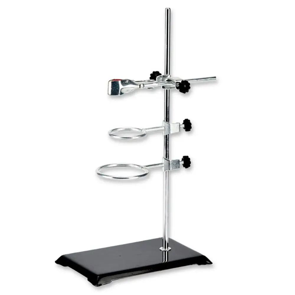 Laboratory Stands Support Set, Steel Lab Stand Set with Cast Iron Base, Rod 16″