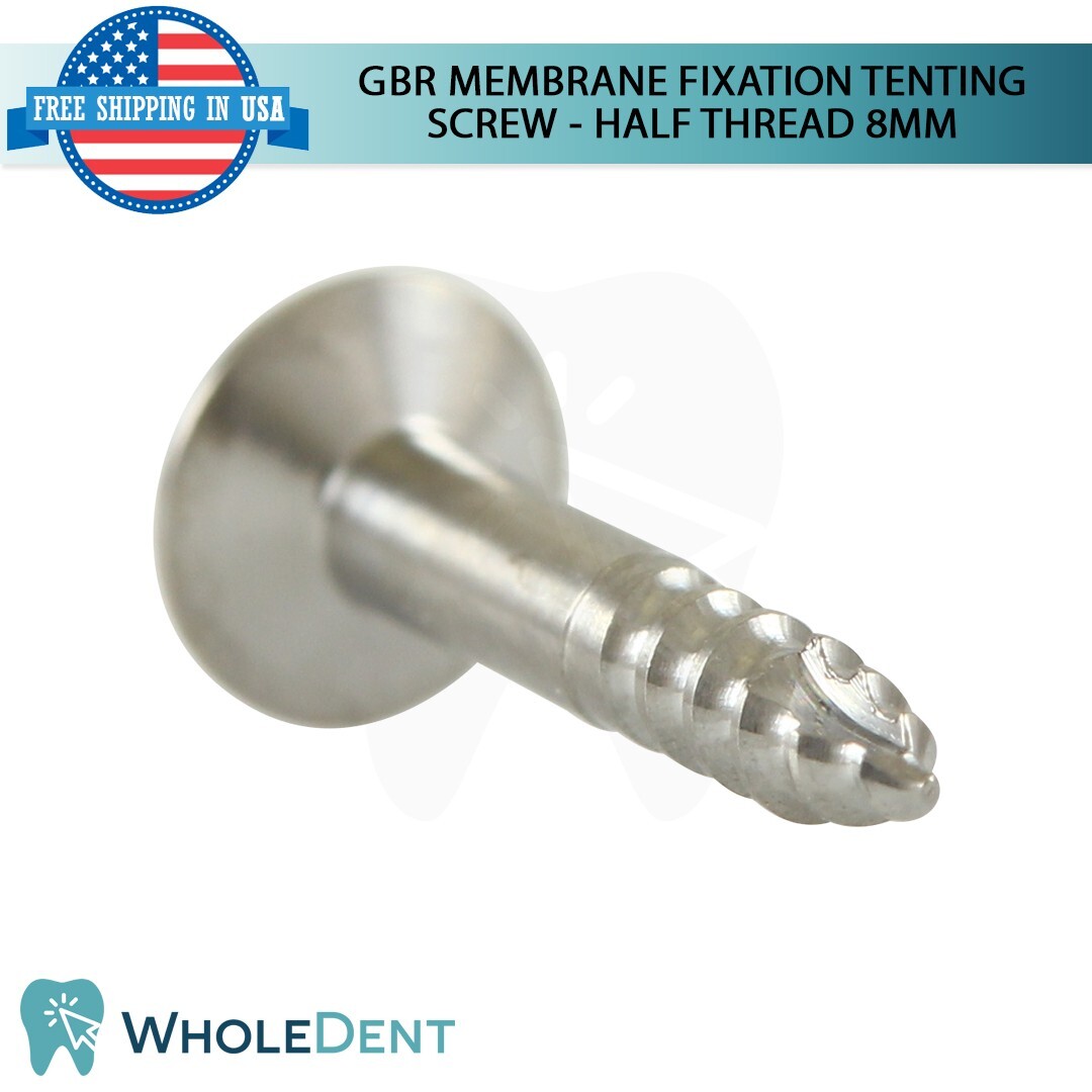 5x GBR Titanium Half Thread Tenting Screw 8mm Membrane Fixation Dental