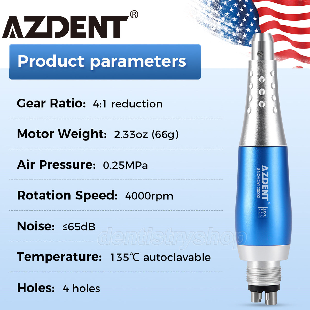 NSK Style Dental Wireless Hygiene Prophy Handpiece/Hygiene Prophy 4:1 Air Motor