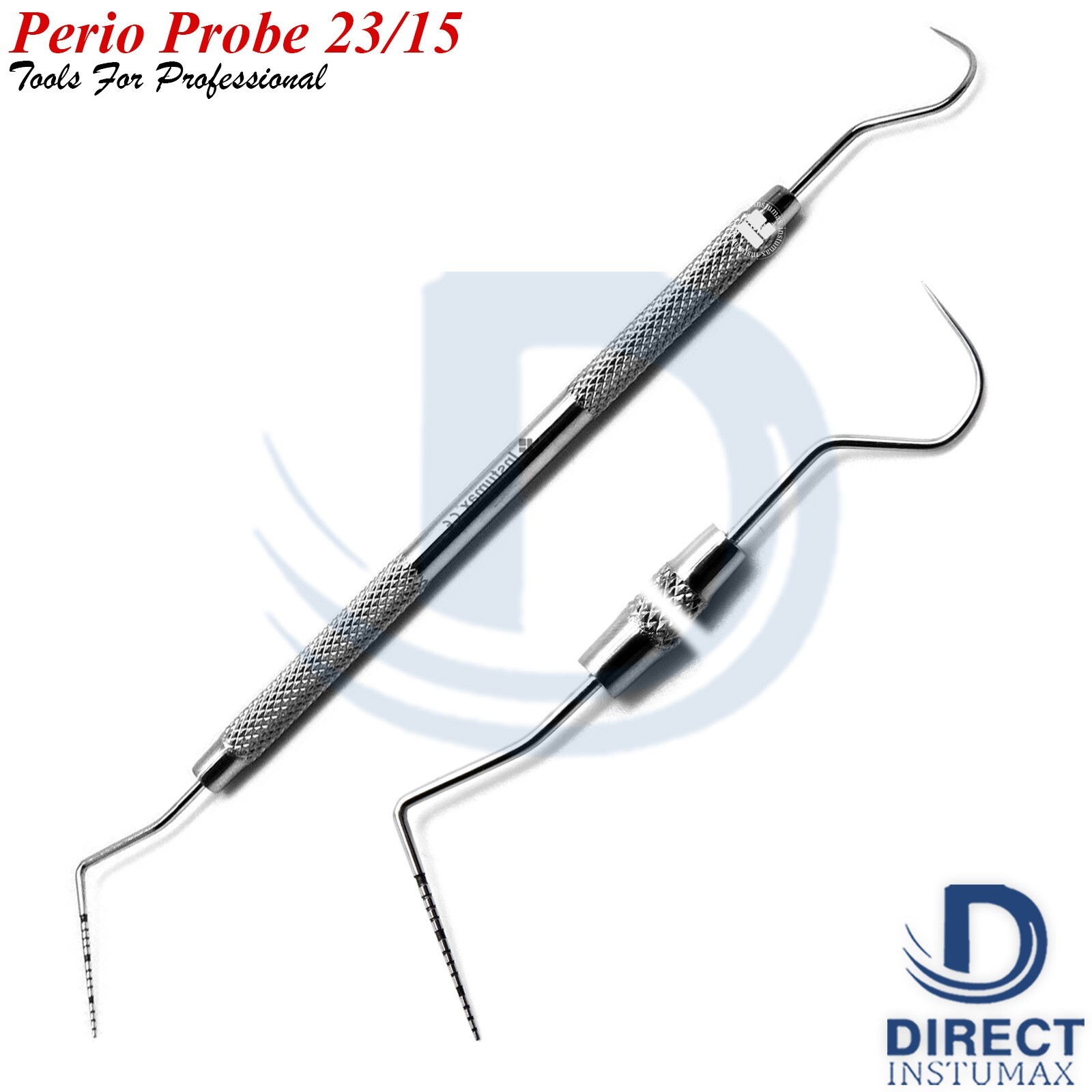 1X Dental Explorer 23/15UNC Perio Probe, High Quality Dental Instruments CE.