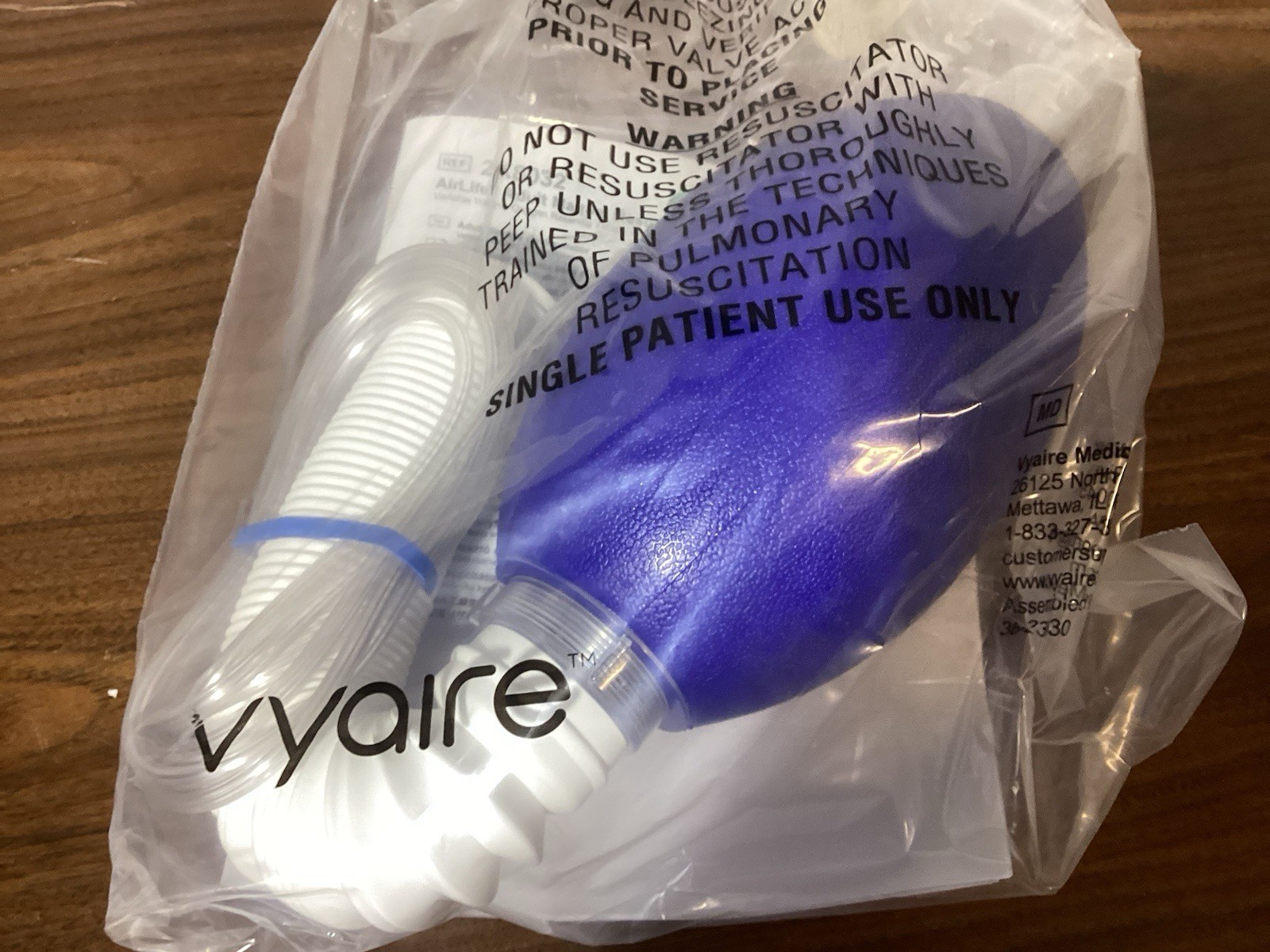 *1-Pack* Vyaire Medical AirLife Manual Adult Resuscitator 2K8032 Exp. 5/27/2029