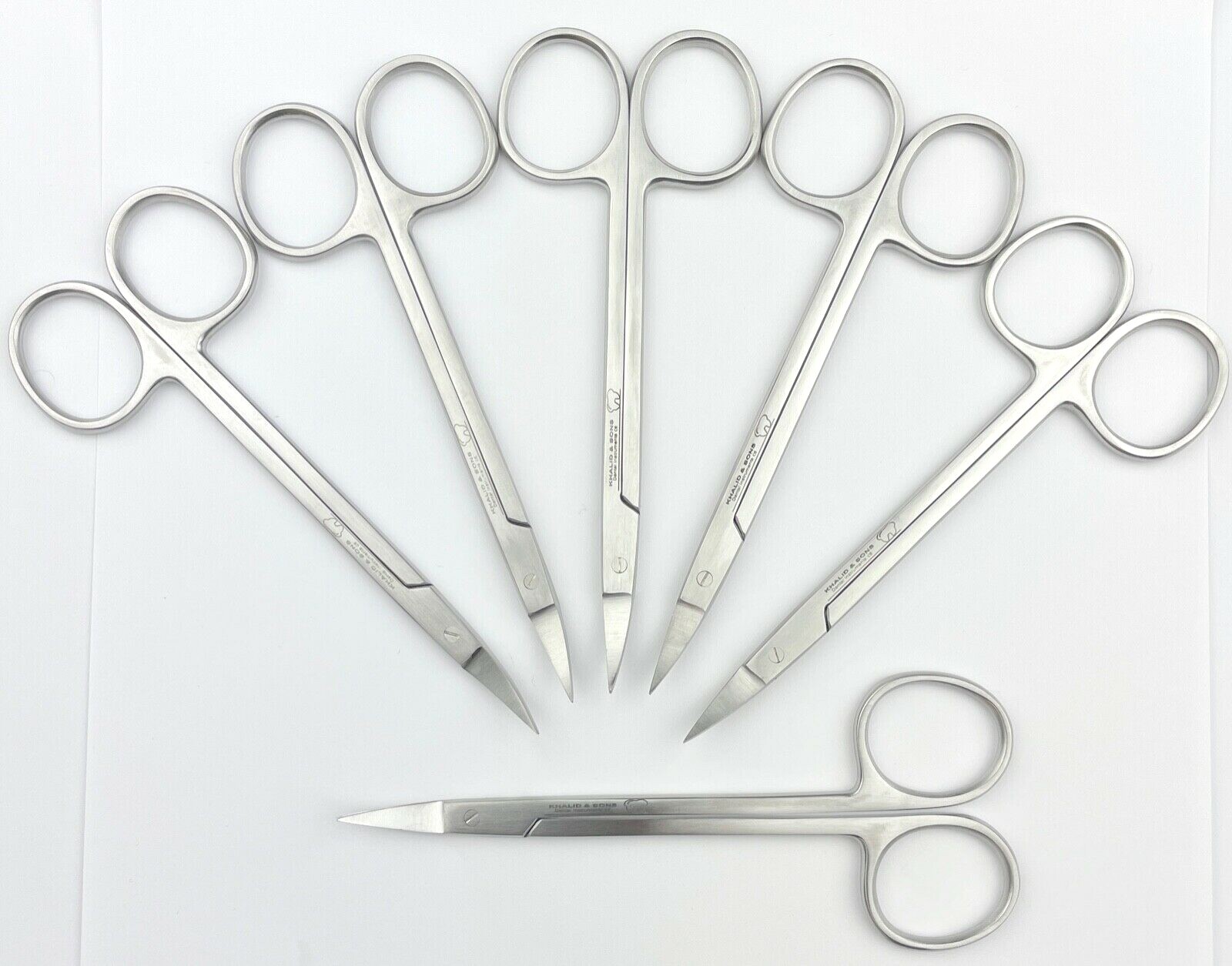Iris Scissors Curved 5.12″ 13cm Dental Veterinary Surgical Instruments 6pcs set