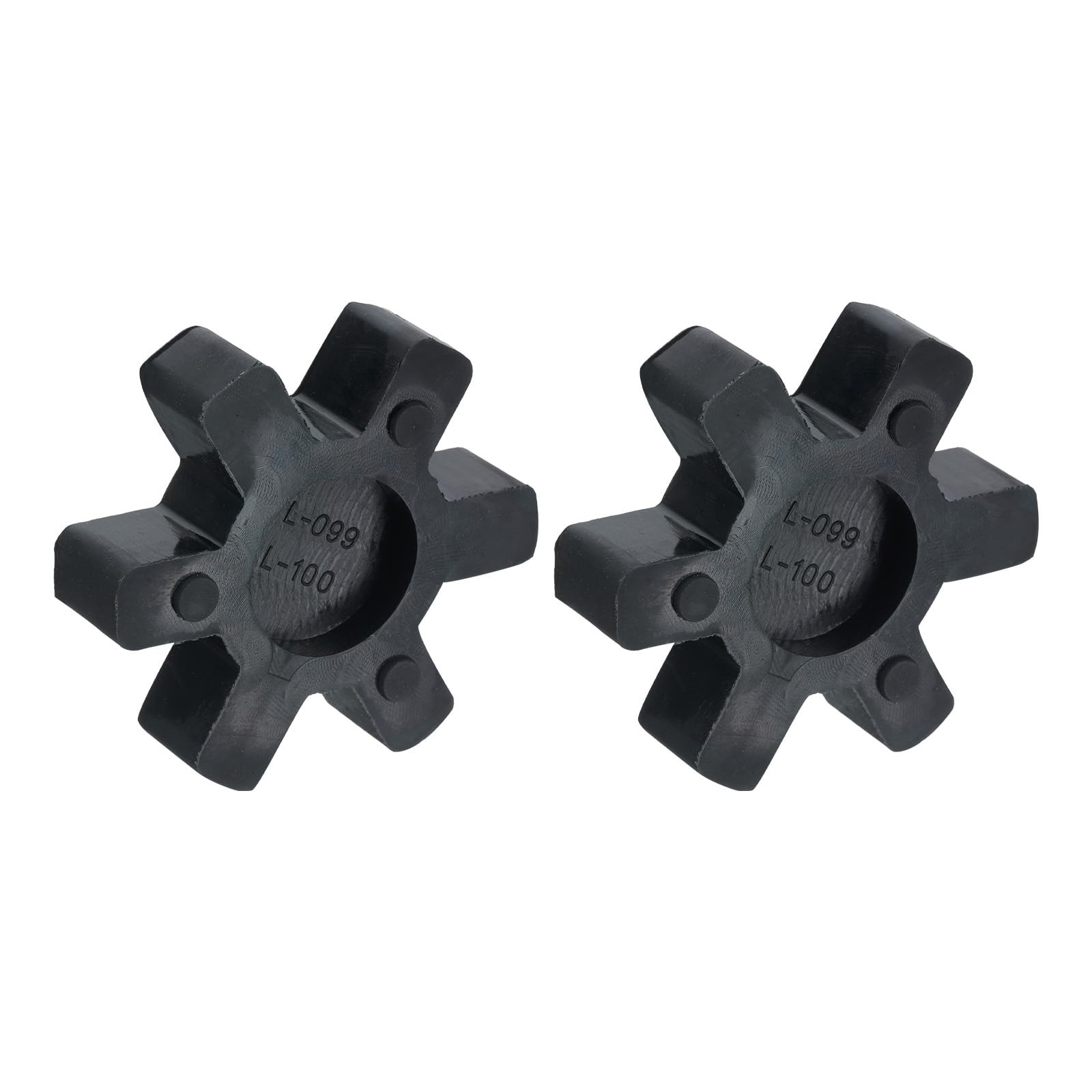 uxcell 2pcs L099/L100 Jaw Coupling Insert, Flexible Solid Type NBR Rubber Red