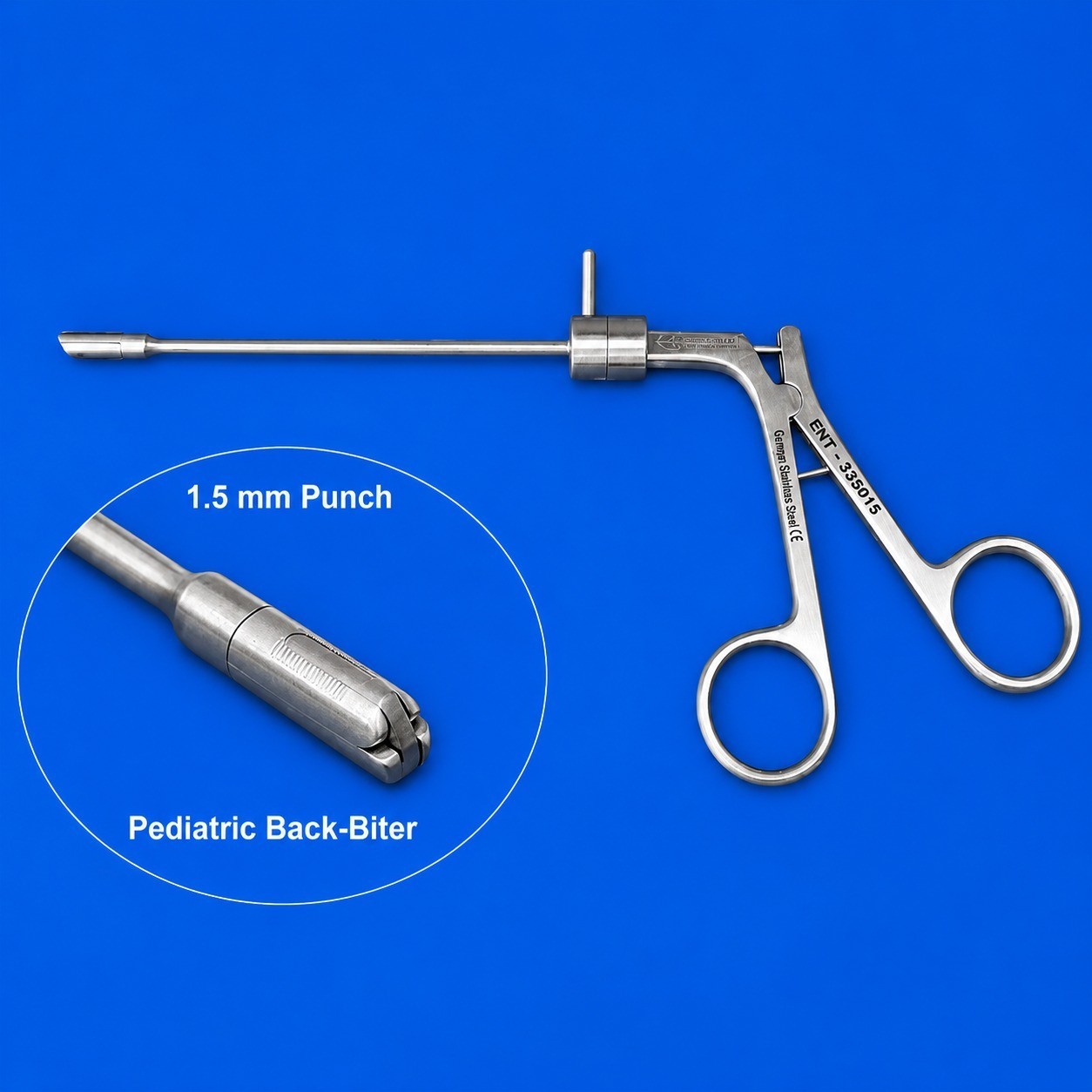 Pediatric Back-Biter Punch Forceps Straight ENT Instrument Stainless Steel