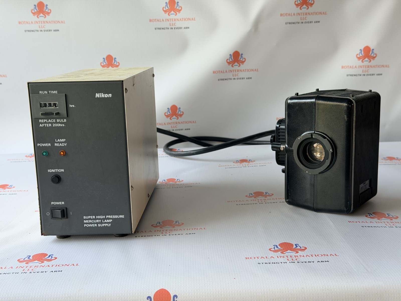 Nikon Super High Pressure Mercury Lamp Power Supply HB-10103AF w/ Lamp Housing