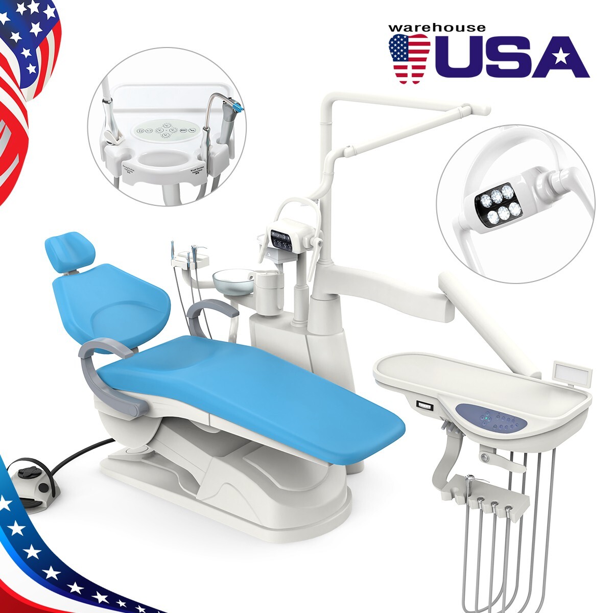 Dental Unit Chair DC Motor Computer Control F6 /Delivery Unit Suction System 4H