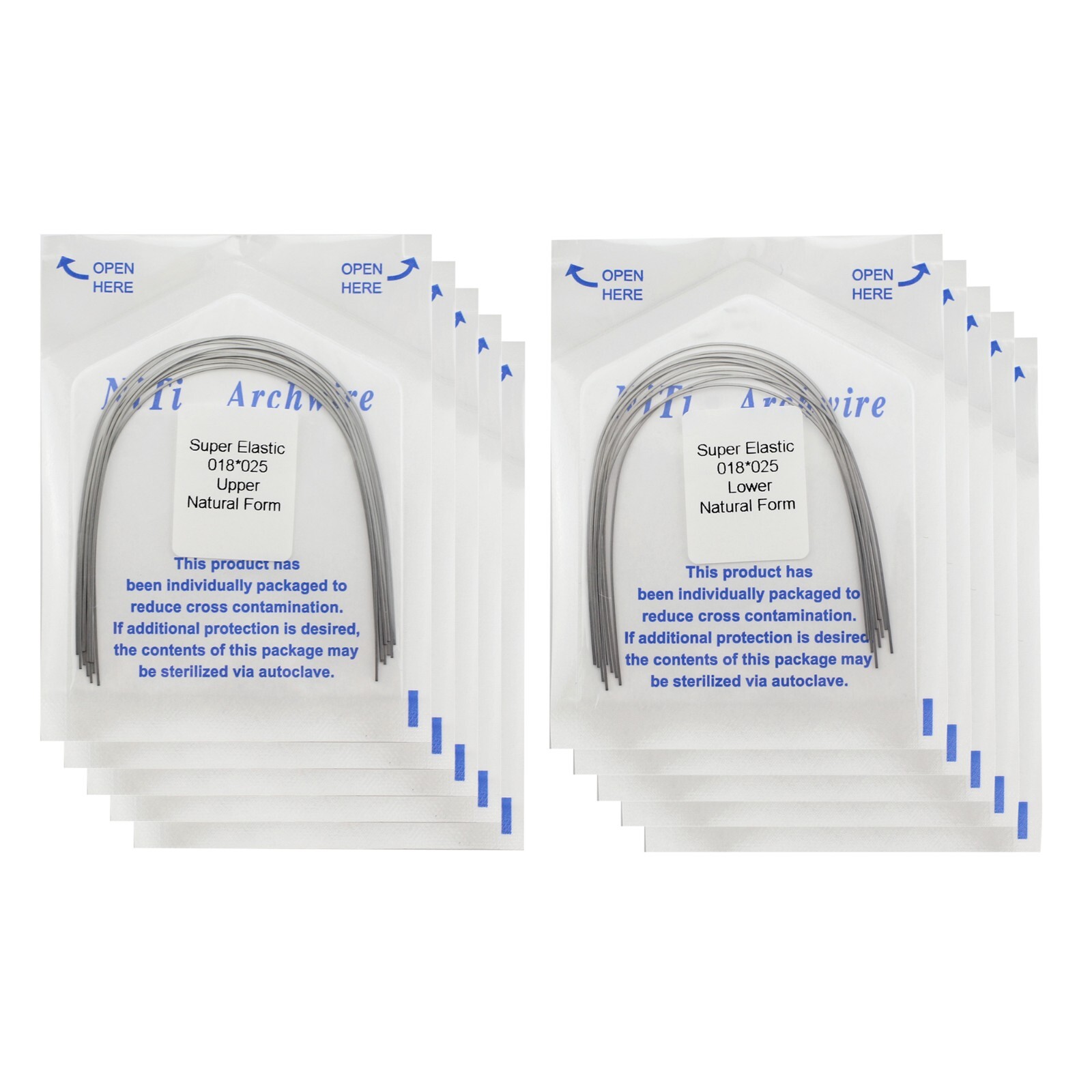 100PCS Dental Orthodontic Niti Arch Wire Natural Form Arches Round Rectangular