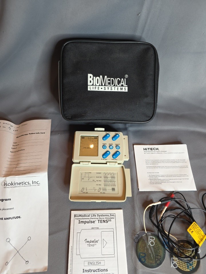 Biomedical Life Systems Impulse TENS D5 Dual Channel Pain Relief Unit Kit