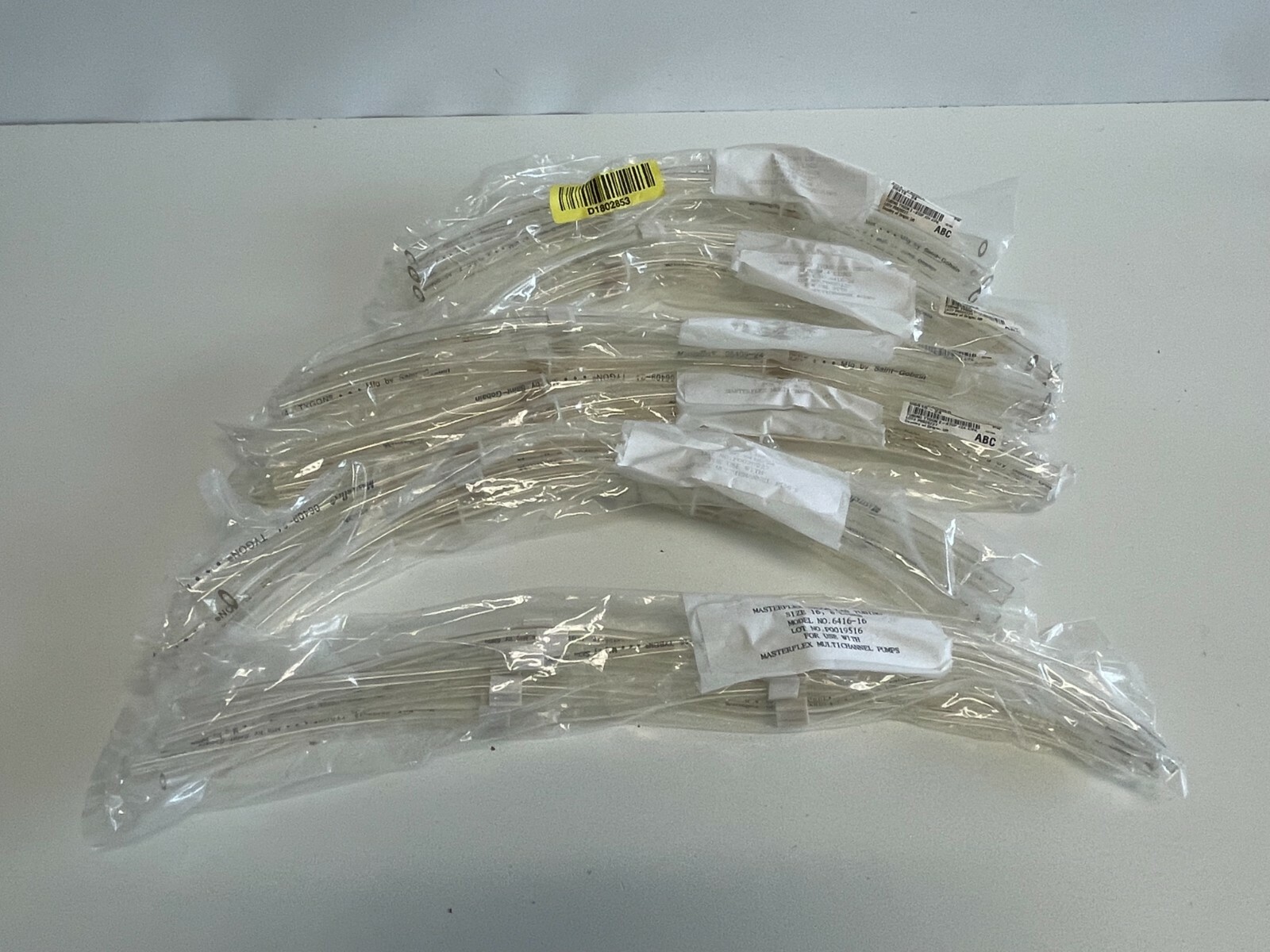 N13: 5 Packs – 4/Pack Cole Parmer Masterflex Tygon Tubing 6416-24 (20 Total)