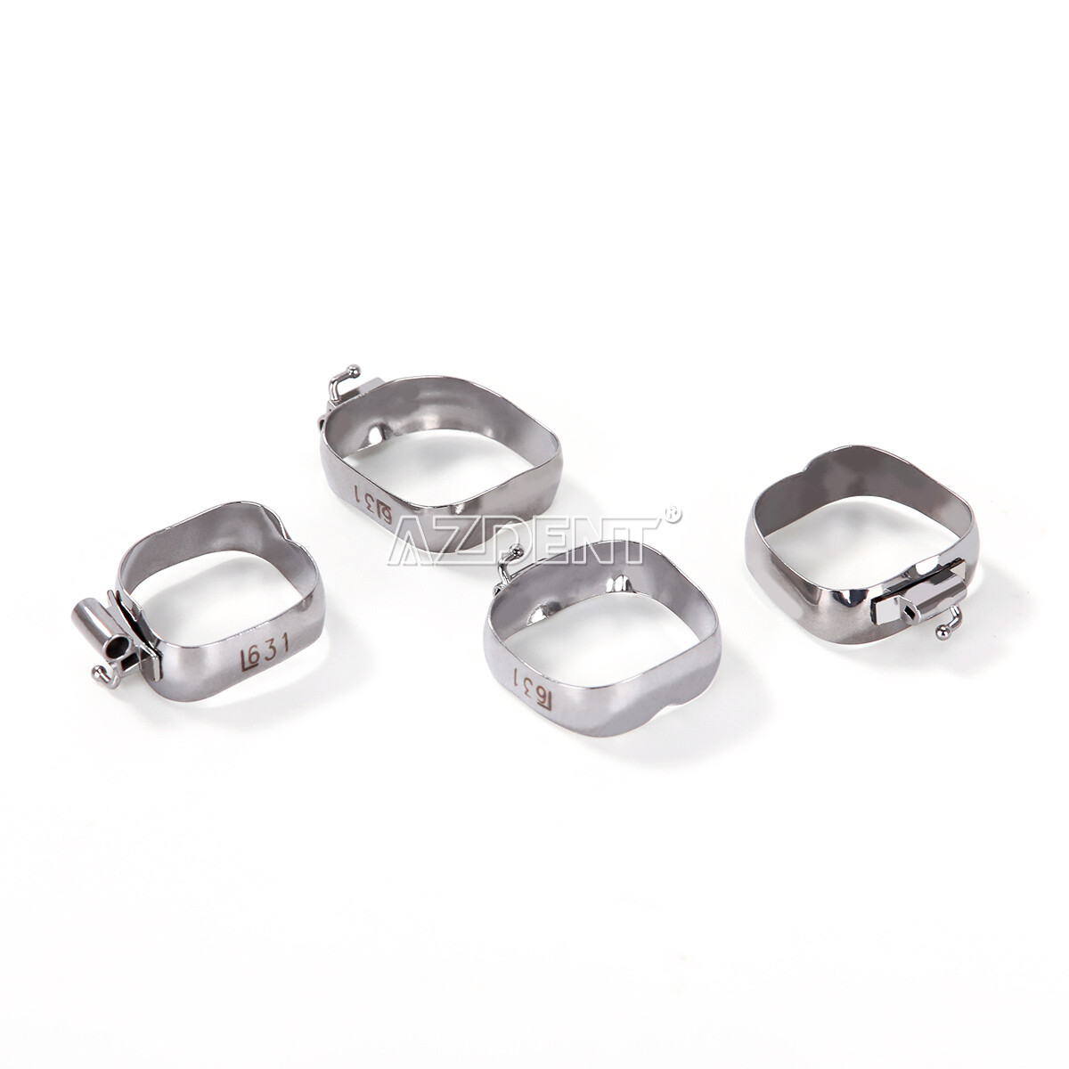 80Pcs AZDENT Dental Orthodontic 16#-35 Bands with Buccal Tube 1st Molar Roth.022