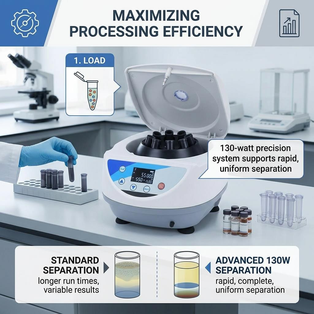 500-5000RPM Digital Bench-top Lab Centrifuge 8x15mL Test Tubes w/Viewable Window