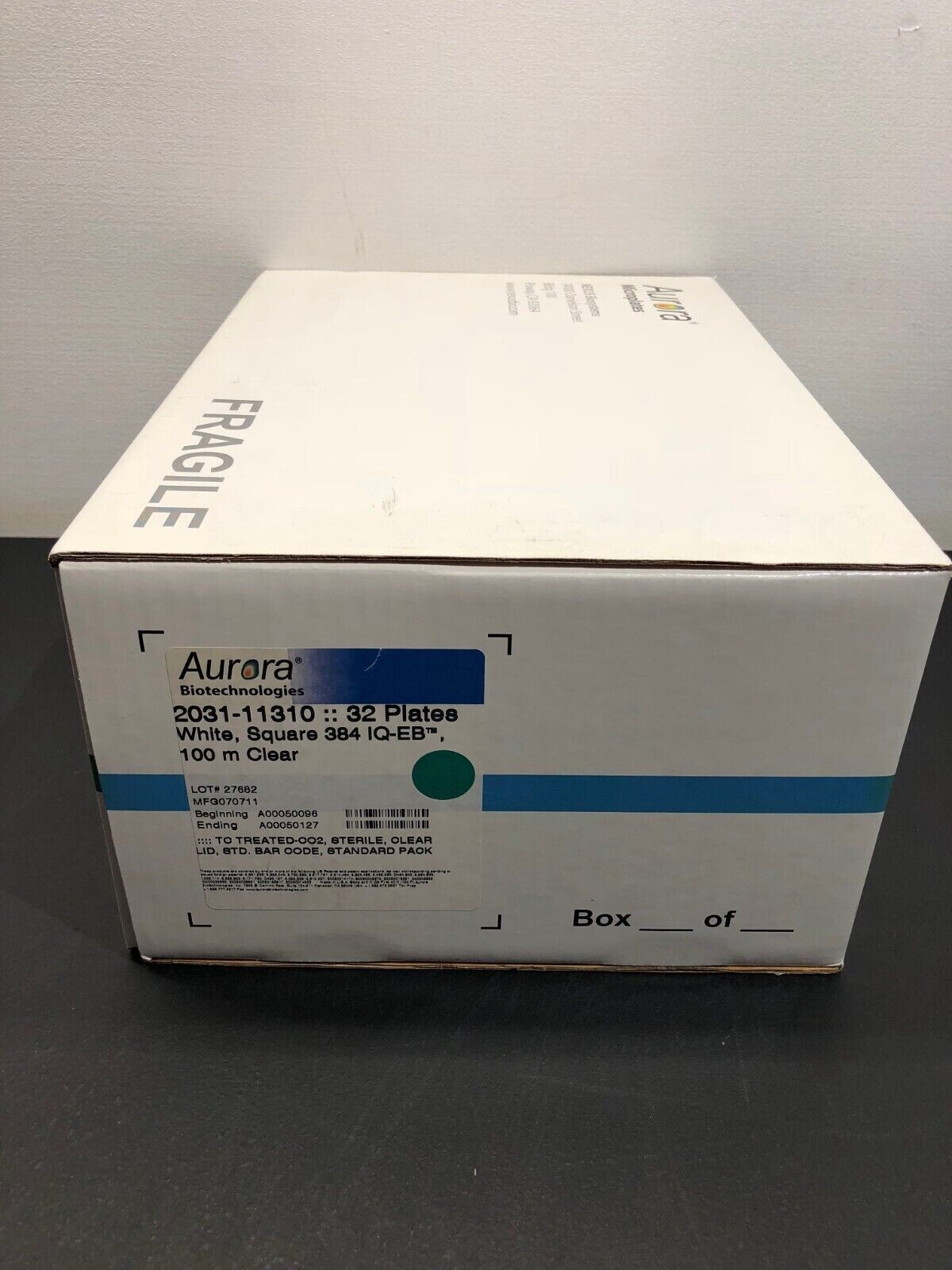 Aurora Biotechnologies REF 2031-11310 White Square 384 IQ-EB 100m 32 Plates