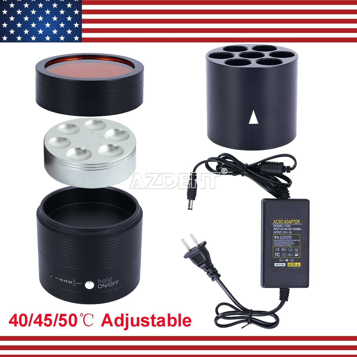 Dental Composite Resin Heater Material Warmer Soften 40/45/50℃ Adjustable