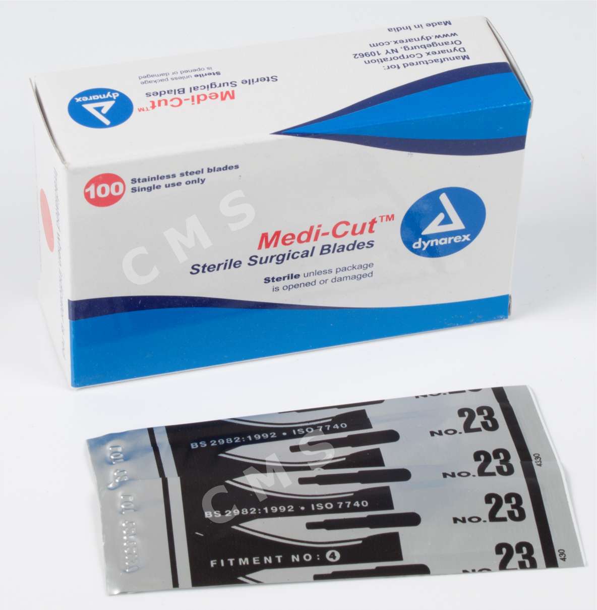 MEDI-CUT #23 Surgical Blades Sterile Stainless Steel Scalpels -100- Dynarex 4143