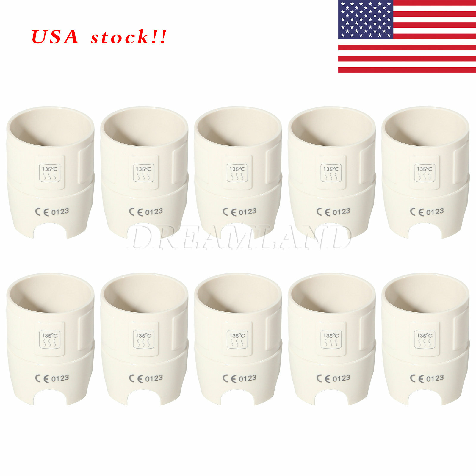 Dental Ultrasonic Scaler Handpiece / 10*Tips /Wrench Key Fit DTE SATELEC 135°C