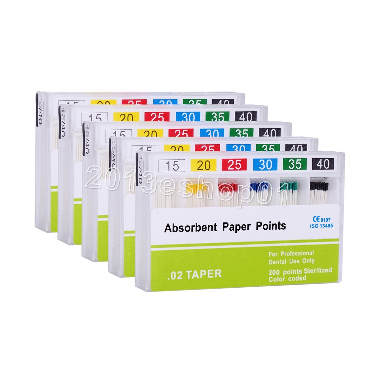 5Packs Dental Endo Root Canal Endodontic Absorbent Paper Points PP 0.02 15-40#