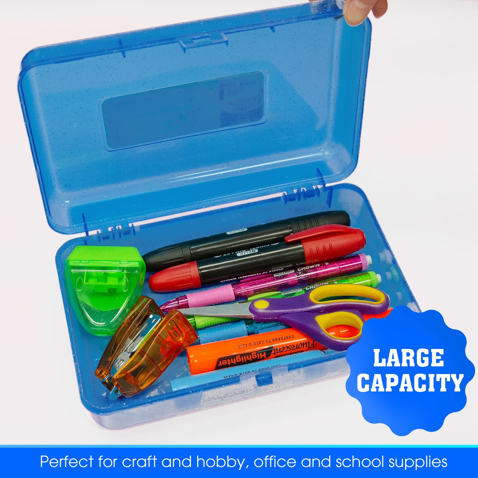 Bazic Products Glitter Bright Color Utility 8 X 5 1/4 X 2 3/8 In For School