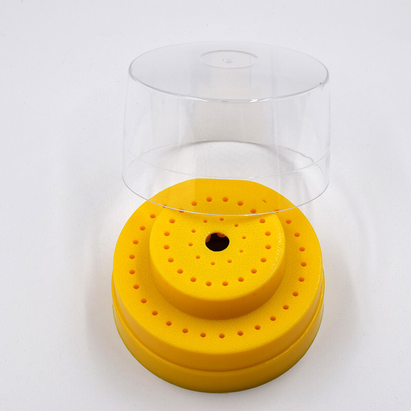 Dental Plastic Holder Burs Round White/Yellow/Blue 60 Holes High&Low Speed Block