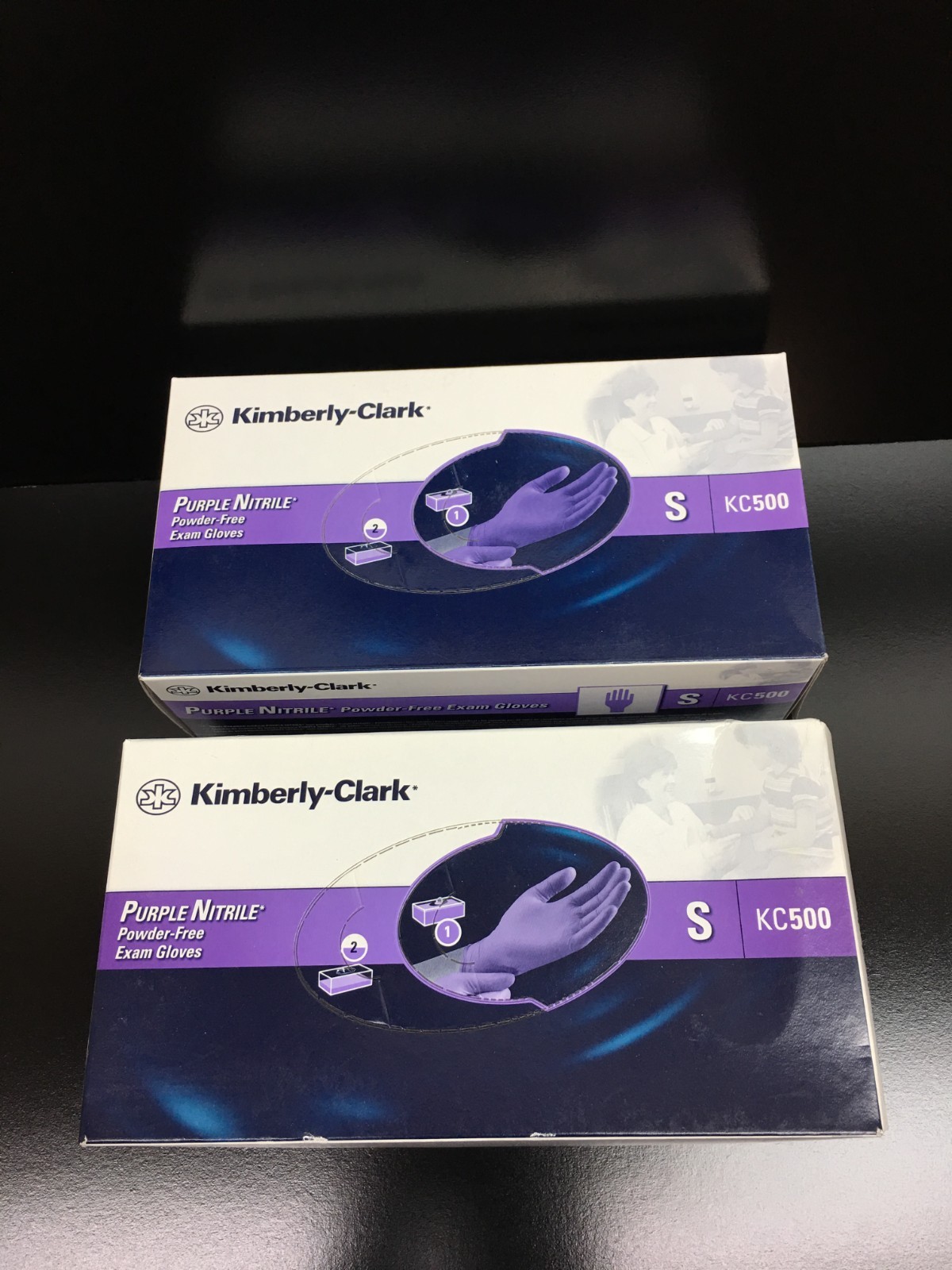 Kimberly-Clark REF 55081 Nitrile-Xtra Powder Free Exam Gloves S KC500 Lot 2 PKS