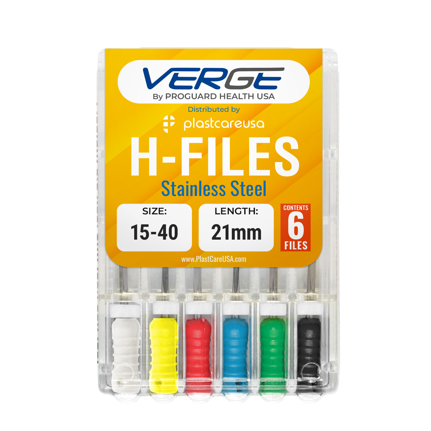 Dental H Files Size 15-40 21mm Stainless Steel Endodontic Hedstrom Root Canal