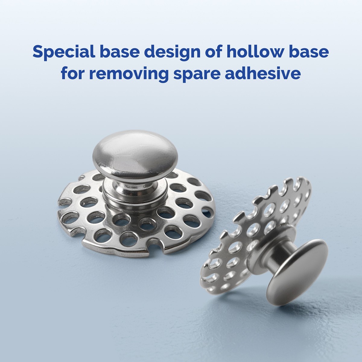 50pcs AZDENT Dental Orthodontic Bondable Hole Lingual Buttons Round Base