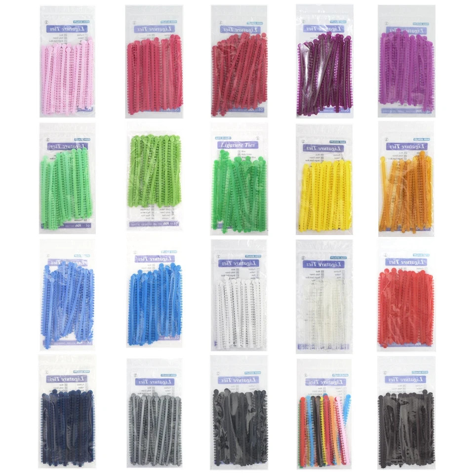1000 Pcs Dental Orthodontic Ligature Ties Braces Elastics Rubber Bands Ligadura