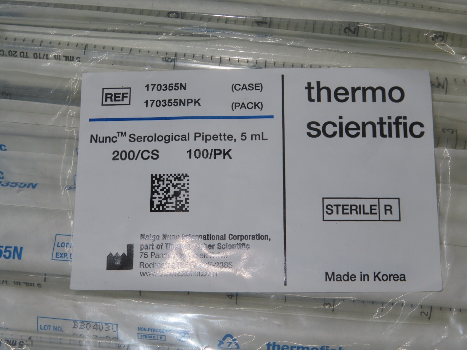 Thermo Scientific 5ml Serological Pipette 200/CS 100/PK