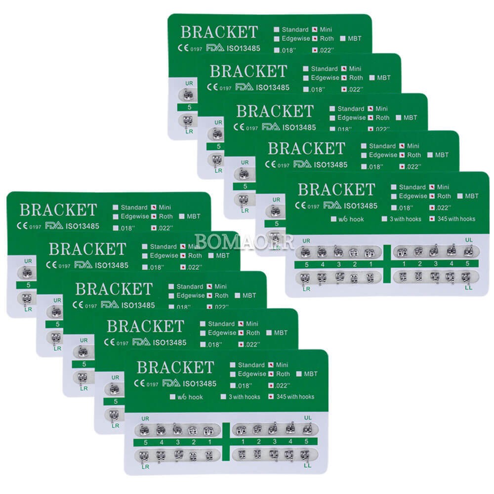 30 Packs Dental Monoblock Metal Bracket Brace Mini MBT 022 345 Hooks 20Pcs/kit