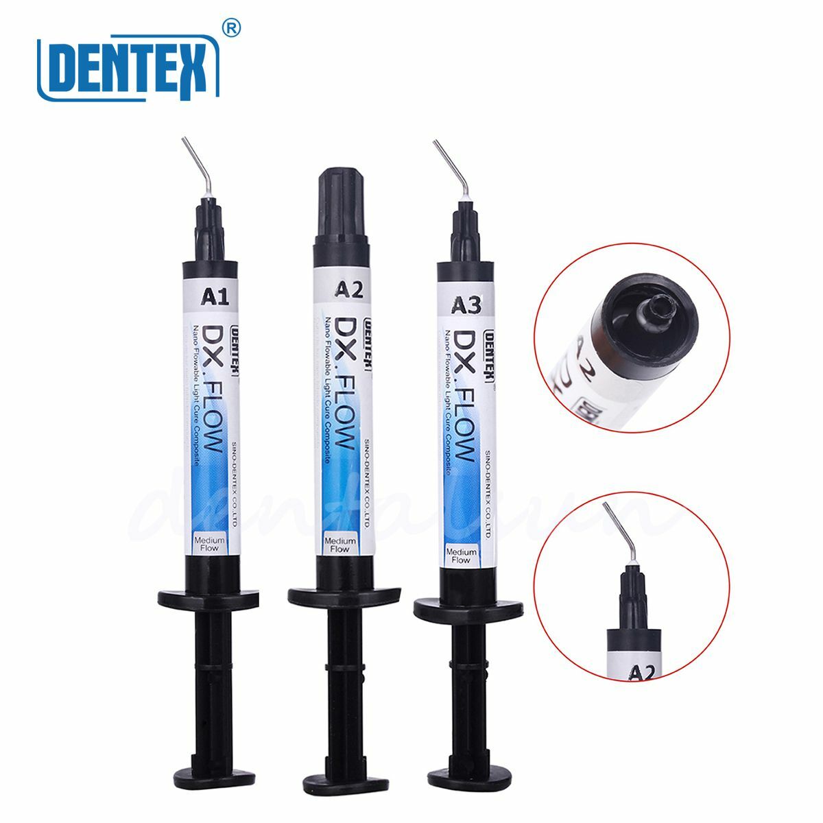 DX.FLOW Dental Flowable Cure Light Composite Resin A1 A2 A3 Syringes Medium