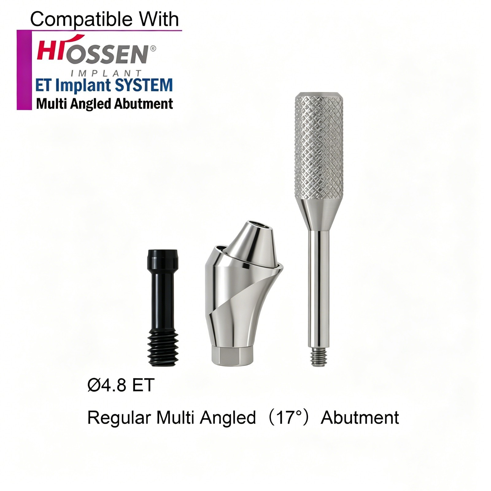 Dental Multi unit Angled abutment D4.8mm MUA 17/30/45° fits Hiossen Osstem M/R