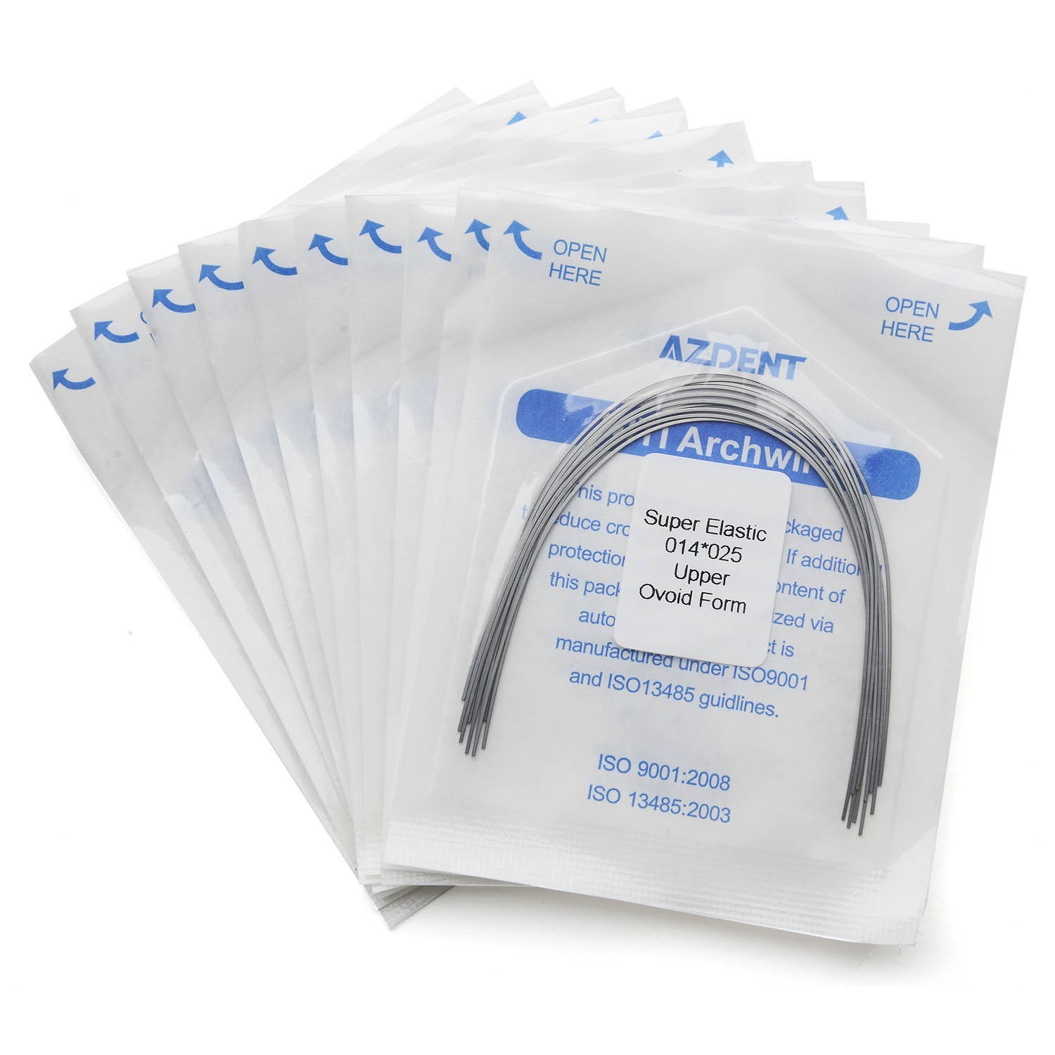 1x Dental Ortho Arch Wires Ovoid Rectangular Stainless Steel 10pc/pack AZDENT