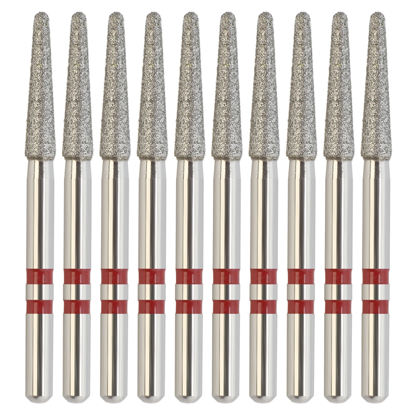 Zirconia Diamond Burs Friction Grip Egg Football Ball Round End Taper Cylinder