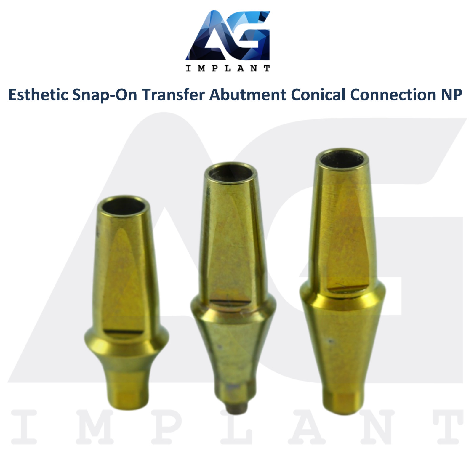 5 Dental Titanium Snap-On Transfer Prosthetic Conical Hex System NP 2.25mm