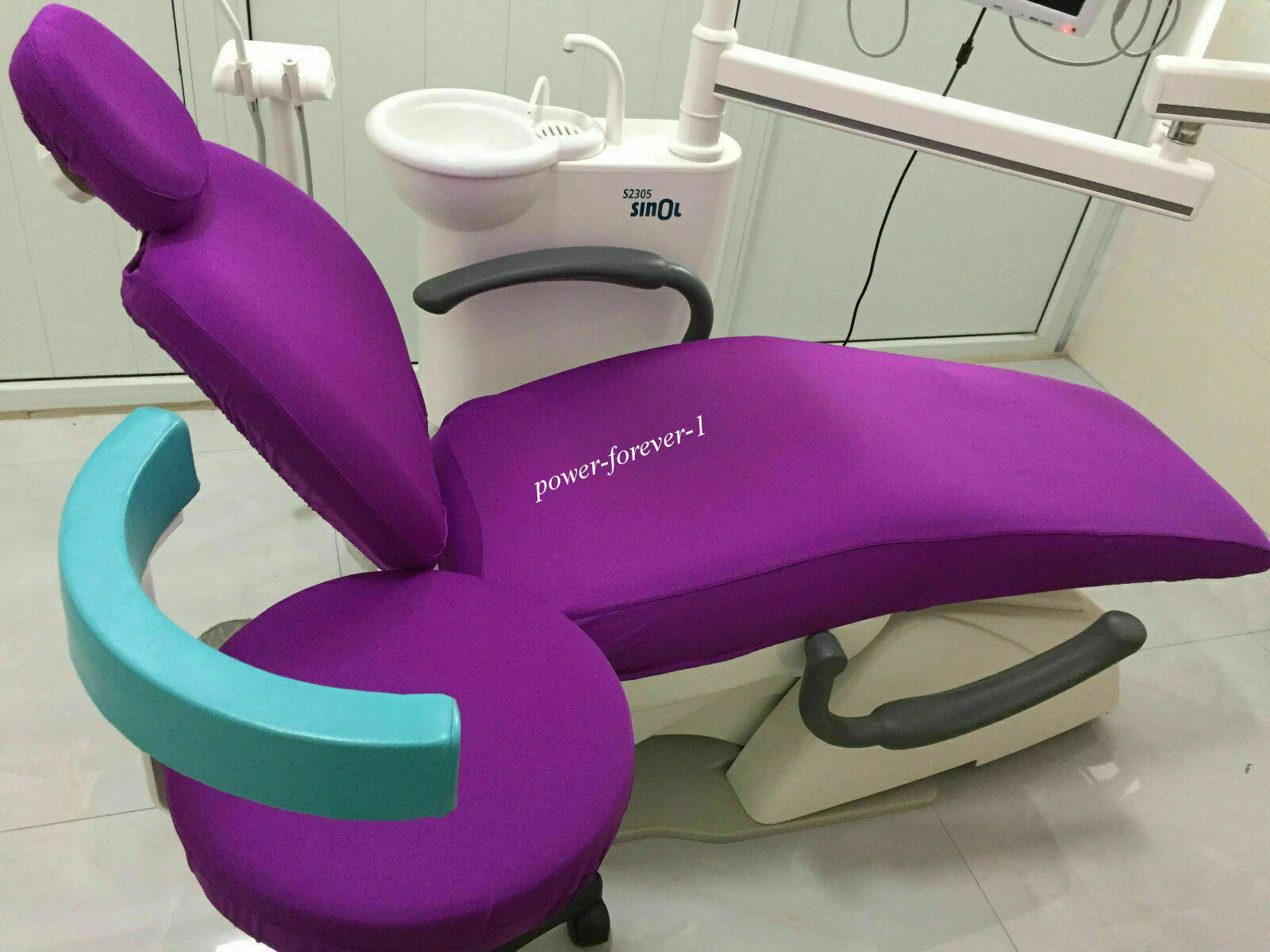 Dental Unit Chair Cover Full PU/CLOTH Dentist Stool Sleeves Waterproof 1Set