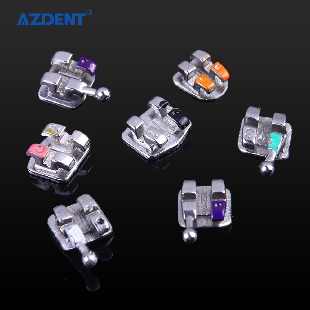 AZDENT Dental Ortho Monoblock Brackets Braces Mini Roth .018 Hooks 3-4-5