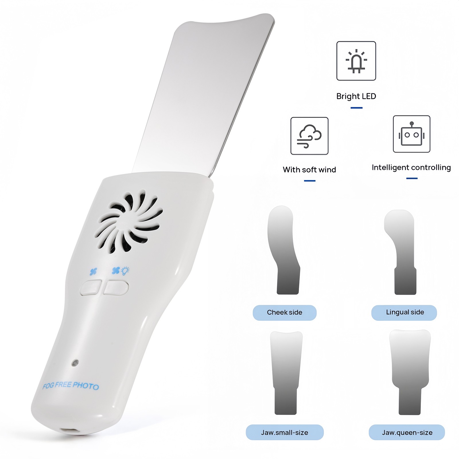 Dental Occlusal Mirror Fog Free LED Intra Oral Photo System 4 Mirrors Anti-Fog
