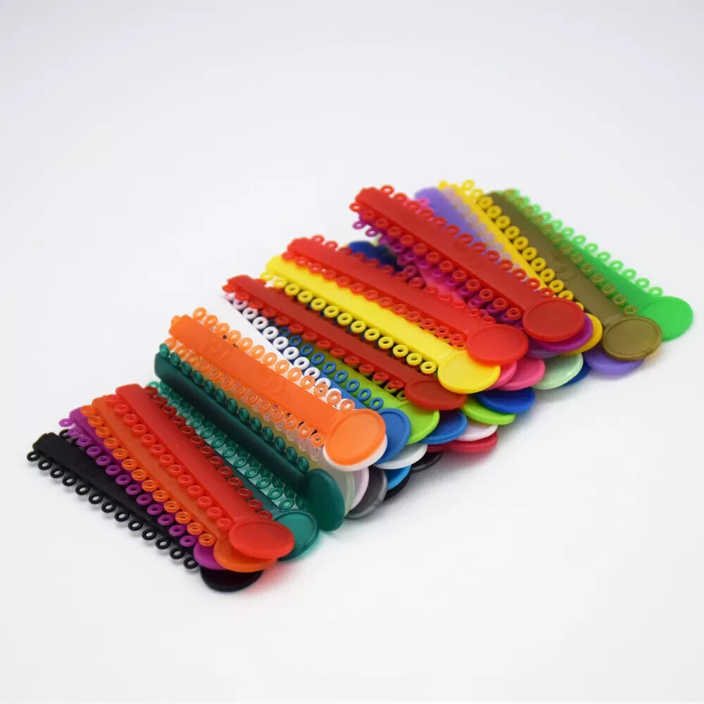 1040Pcs/Pack Ortho Dental Elastomeric Elastic Bracket Ligaduras Ties Mixed Color
